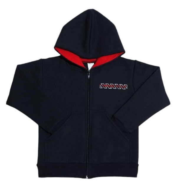 Sweatjacke mit Kapuze für 3-5 Jahre.