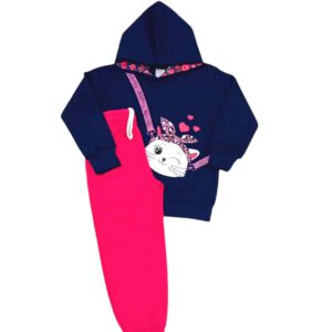 Mädchen Sweatanzug-Set mit Kapuze 1-5 Jahre.