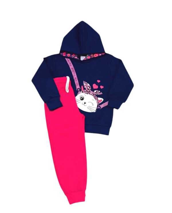 Mädchen Sweatanzug-Set mit Kapuze 1-5 Jahre.